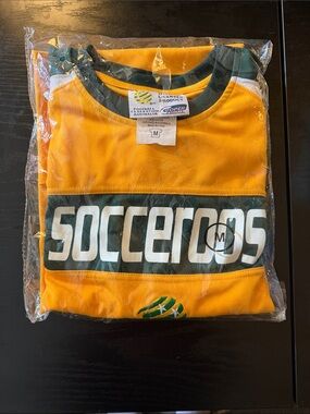 Socceroos Yellow and Green Jersey Tee - M